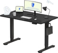FLEXISPOT EN1 One-Piece Standing Desk 48 x 24 Inches Electric Stand Up Desk for Home Office (Black Frame + 48" Black Top)
