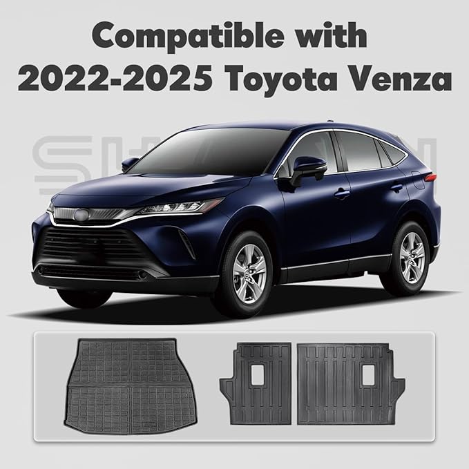 Compatible for 2021-2025 Toyota Venza Cargo Mat & Backrest Mats All Weather Seat Back Cover Cargo Liner for 2021-2025 Toyota Venza Accessories