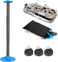 Nukugula Windproof Boat Cover Support Pole System 1 Pcs with 8 Adjustable Heights Telescoping Steel Furniture Cover Support Poles 18"-57" with Straps Storage Bag