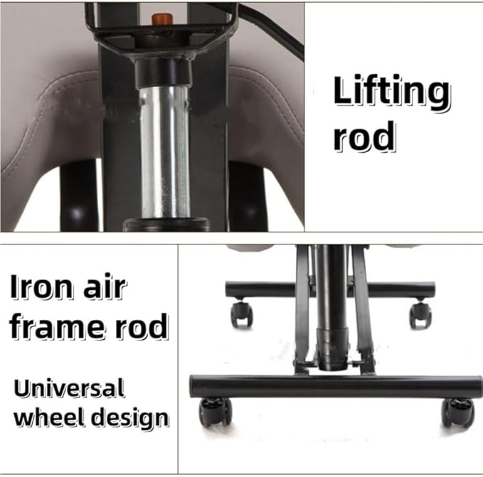 ShdiMcma Ergonomic Chair Kneeling Chairs, Leather Fabric Knee Chair with Universal Wheel, 4 Stage Height Adjustment Meditation Chair, Movable Posture Chair for Office, Study