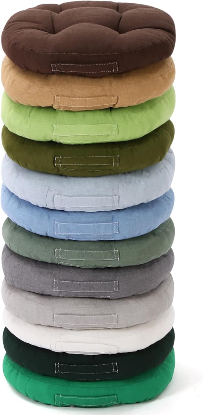 Gerrii 12 Pieces Classroom Floor Cushions with Handles Flexible Floor Seating Cushions Pillows School Chairs in Home School Classroom Kindergarten Daycare Nursery(Vivid Color,Round)