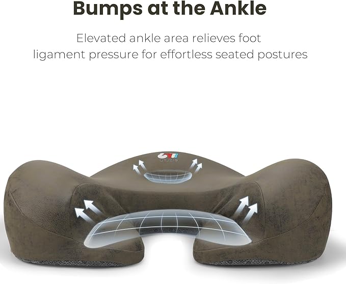 UTJZIB Meditation Cushion & Floor Pillow Seat - Ergonomic Comfortable Memory Foam Set Relieves Numbness Tailbone & Hip Pain from Long Sitting, idea for Reading, Yoga.