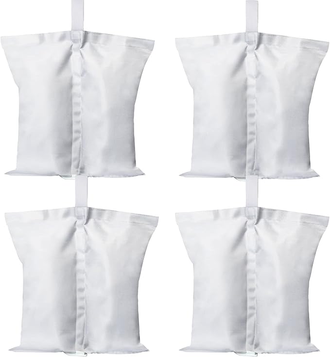ABCCANOPY Canopy Weights 150 LBS Tent Sand Bags,4pcs-Pack (White)