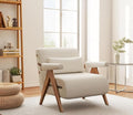 White Sleeper Chair for Reading |3 in 1 Sleeper Sofa Couch Bed | Adults | Living Room, Bedroom,Office | Adjustable Backrest| Space-Saving