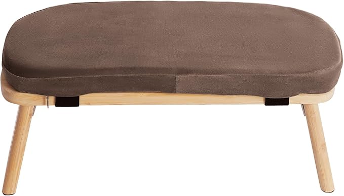 LYNICESHOP Meditation Bench,Foldable and Ergonomic Meditation Stool for Yoga and Prayer, Portable Kneeling Bench with Cushion,Comfortable Seiza and Cross-Legged Sitting (Coffee/Gray/Green) (Coffee)