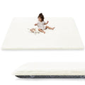 PaPaMat 1.5" Thick Baby Play Mat for Floor, 59x79 Playpen Mat, Pro Soft Flannel Foam Mats Toddler Infant Kids Crawling for Nursery Rug Playroom Living Room Waterproof Easy Care Non-Slip (Cream)