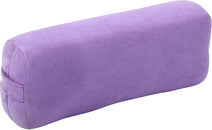 Drfeify Meditation Cushion Pillow Supportive Floor Pillow Rectangular Sponge Easy Carry Handle Washable Cover for Yoga Relaxation (Purple)