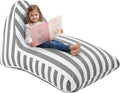 COMAX Bean Bag Chairs for Kids 8-12, Large Kid Beanbag Chair Stuffed with Filler, Big Toddler Lounge Chair, Children Lazy Floor Lounger for Girls Boys, Premium Cotton Canvas