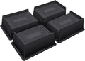 ANNKUT Bed Risers 3 Inch Heavy Duty,Oversized Couch Risers, Extra Wide Furniture Risers for Sofa Table Desk Headboard Chair Lifting,Rectangle Risering Blocks Support 6000 lbs(4 Pack Black)