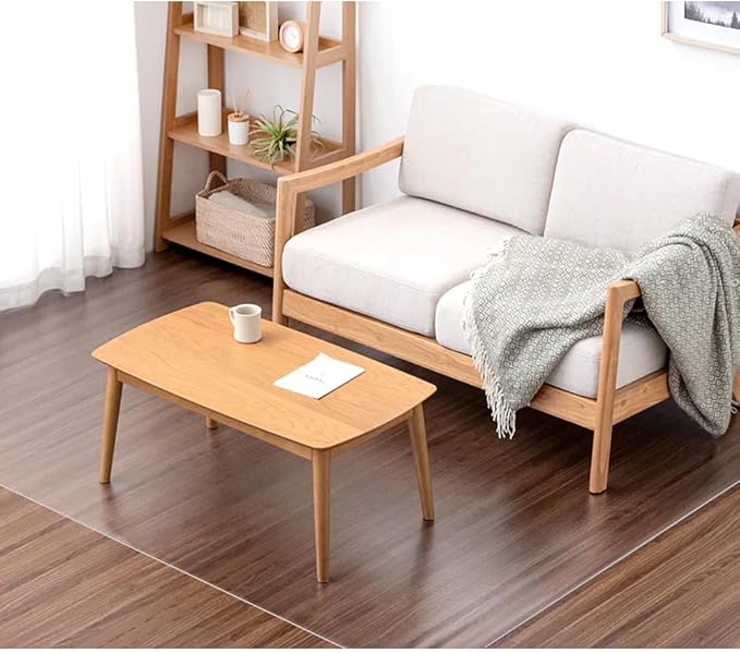Chair Mat for Hard Floors, tixpol 36" x 48" Office Chair Mat for Hardwood Floor, 0.08" Thicker Non-Slip Hard Floor Protector Desk Mat for Home, Vinyl Floor Mat for Kids & Pets - Not for Carpet (Clear)