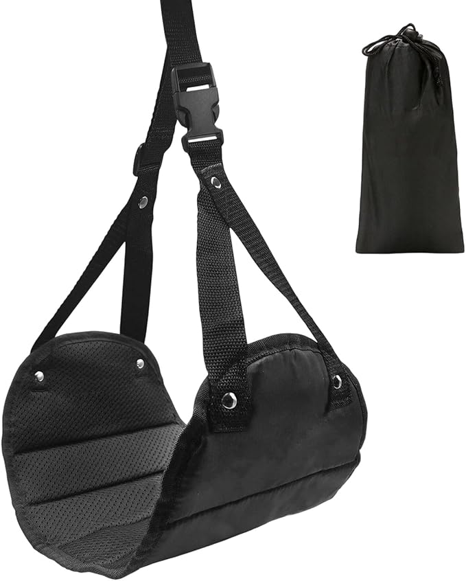 Portable Airplanes Foot Rest Hammock Adjustable Travel for Long Flight Comfort Relief