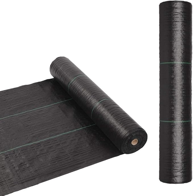 TUFFIOM Weed Barrier 4 x 300 FT Garden Landscape Fabric, Ground Cover with UV Resistance, 125gsm/3.7OZ Heavy Duty Material for Superior Weed Control, Perfect for Greenhouse, Yard, Flower Bed, Garden