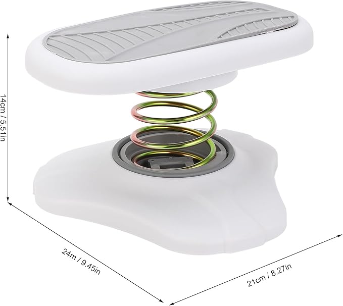Spring Foot Rest, Under Desk Anti Slip Foot Stool with Adjustable Height for Home Office and Toilet Use, Gray