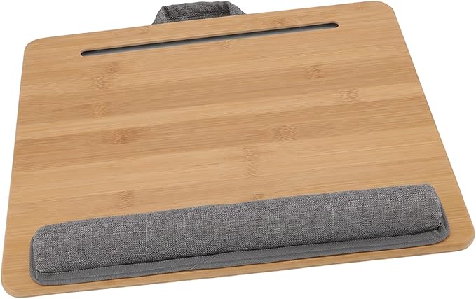 Laptop Table Lap Desk, Multifunction Bed Tray with Soft Cushion, Ergonomic Angle Design for Reading Writing Playing, Lightweight Portable Laptop Stand for Bed Sofa Office