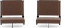 Flash Furniture Grandstand Portable Stadium Seats for Bleachers or Benches, Folding Padded Stadium Chairs with Handle, Pack of 2, 500 lb. Weight Capacity, Brown
