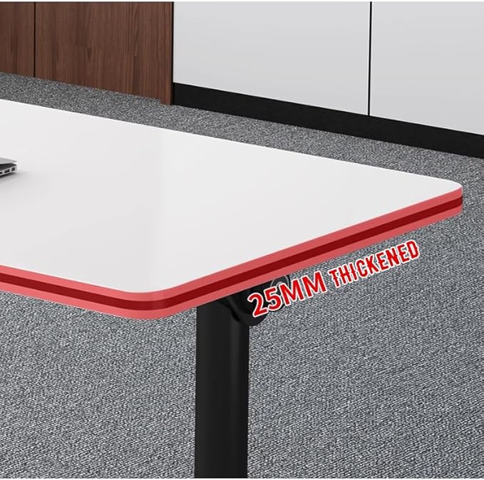 JQUZPCV Conference Table Foldable Meeting Tables, Mobile Training Table with Wheels, Flip Top Rolling Seminar Meeting Table for Office,Meeting Room,classr (Original Wood Color, 55.1×23.6×29.5in)