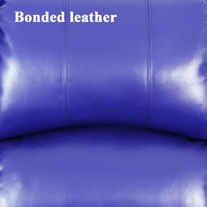 A Ainehome Living Room Furniture Set Leather Recliner Sofa Set Loveseat Chair Furniture Sofa Set for Living Room/Small Space/Rv/House/Office/Theater Seating (A-Blue Leather, Sofa(3seater))