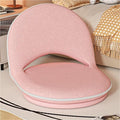 Folding Swivel Tatami Floor Chair with Back Support, Comfortable Meditation Chair, Lazy Sofa for Bedroom, Floor Seat, Floor Cushions for Adults(Pink)