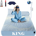NAGS® Grounding Sheets,Grounding Bedding Sheet, Soft Cotton with Pure Silver Fitted Grounded Sheet for Improved Sleep,Pain Relief (Sky Blue, King,78 * 80 * 13.5inch)