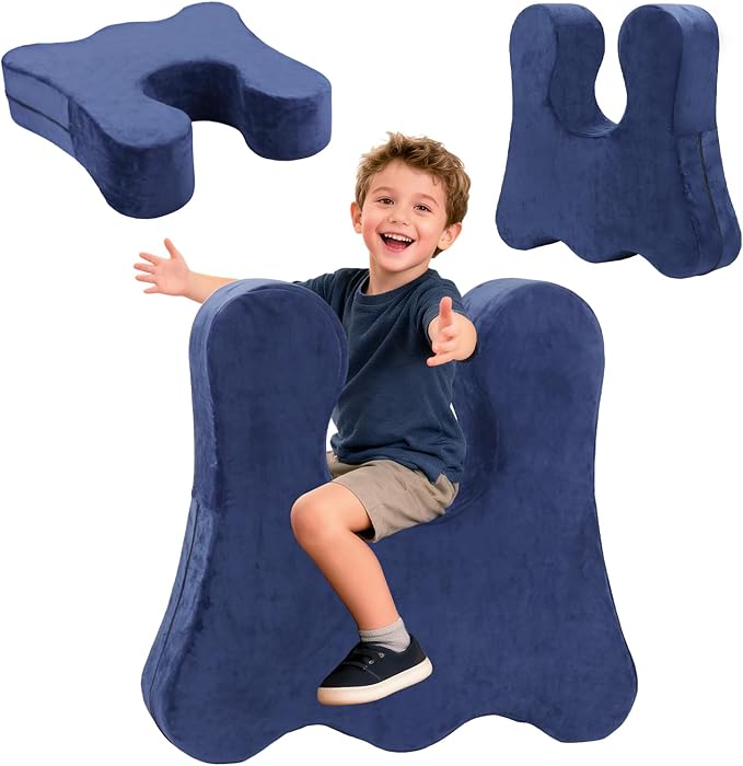 Memory Foam Sensory Soft Squeeze Seat, Sensory Rocker Chair for Kids, Compression Rocking Chair for Special Need Child, Rocking Seat for Autism, ADHD, Sensory Room Must Have Toys, Rocking Design