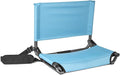 Cascade Mountain Tech Lightweight Folding Portable Stadium Seats with Shoulder Strap - Light Blue, Regular - 17"