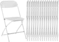 Sweetcrispy Folding Chair 16 Pack, Plastic Foldable Chairs with 330-Pound Capacity, Sturdy Metal Portable Chair, Easy to Use and Store, Outdoor and Indoor, for Home, Office, Party, Comfy, White