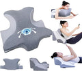 wuFQecht Bed Rest Reading Pillow，Neck&Chin and Back Support Pillow，Headboard Wedge Pillow，Ergonomic Memory FoamLying, Reclining, and Prone Sleepers，Sitting up Pillow，Relieve Neck/arm Pain-Black