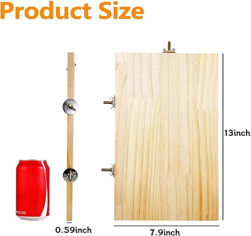 2PCS Chinchilla Wooden Platform Ledge 13 × 8 ’’ Large Bird Perch Stand Shelf Platform for Ferret Bunny Guinea Pig Conure Hamster Parrot Macaw Cockatiel