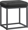 SONGMICS Home LUIZ Collection - Ottoman Footstool, Rectangle Ottoman, Vanity Chair Stool, Footrest, Reversible Top, Side Table, Max. Load 660 lb, Bedroom Living Room Entryway, Ink Black ULOM079B01