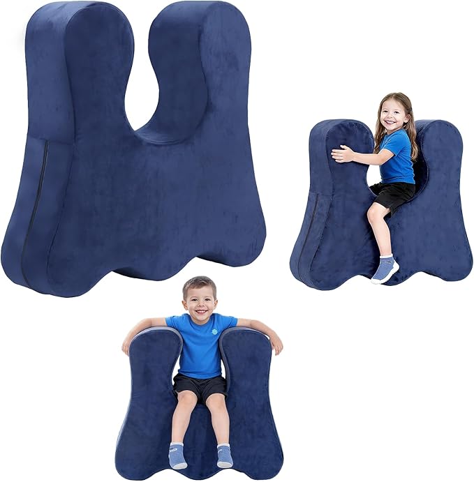 Memory Foam Sensory Soft Squeeze Seat, Sensory Rocker Chair for Kids, Compression Rocking Chair for Special Need Child, Rocking Seat for Autism, ADHD, Sensory Room Must Have Toys, Rocking Design