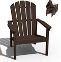 nevilywood Compact Stackable Adirondack Chairs, 26.3" Wide HDPE Outdoor Patio Chairs - Durable, Space-Saving Design for Porch, Lawn or Garden, Coffee