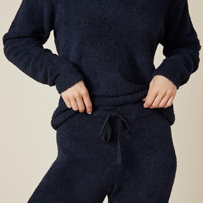 Softies Marshmallow V Neck Lounge Set for Women Ultra Soft 2 Piece Loungewear with Relaxed Top and Straight Leg Pants