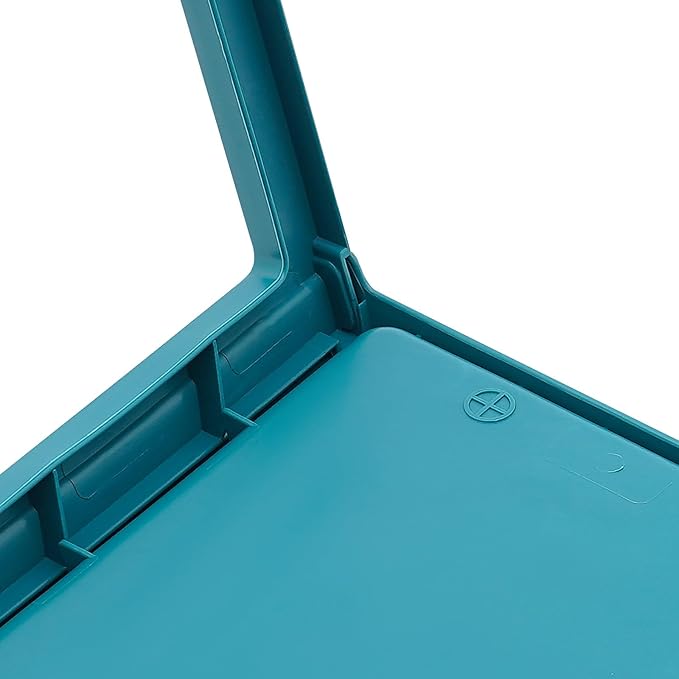 6PC Bed Tray Table with Folding Legs, Plastic Small Breakfast in Bed Tray Laptop Table Foldable Lap Desks for Eating on Sofa Laptops Sleepover Slumber Party Kids Adult (Blue)