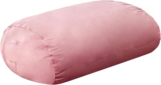 Hobestluk 3FT Bean Bag Chair Large Beanbag with Removable Cover Adult Bean Bag Chair with Portable Handle Desgin for Living Room Bedroom (Pink, 3FT)