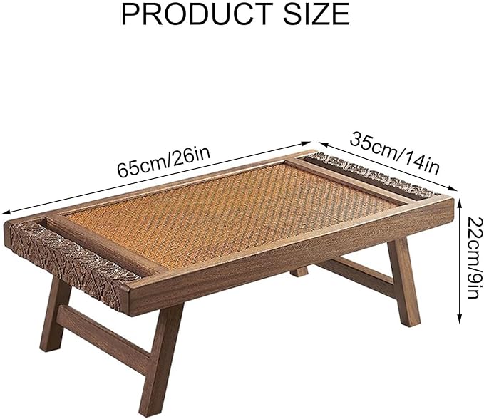 Low Coffee Table Folding Floor Tables Foldable Tea Table Accent Tables Solid Wood Frame ﻿for Living Room Lightweight