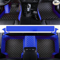 TAHALICustom Colors Car Floor Mats Black Pink for 99.9% Sedan SUV Sports， All-Weather Liners Car Floor mat，Luxury Leather Automotive Floor Mats (Black Blue mats,3D Floor Mats)