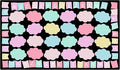 Booooom Jackson 7'6''x13' Pastel Clouds Classroom Rug for Kids Room Seating Décor - Thick Nylon Large Preschool Carpet Daycare Rug for Teaching & Playroom, Non-Slip &No Triping,20X Stain Resistance
