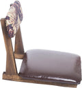 Meditation Chair with Back Support, Japanese Floor Chair, Tatami Floor Seat, Brown
