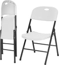 Amazing for less 1-Pack Heavy Duty Plastic Folding Chair, 450 lbs Capacity Foldable Chairs for Indoor Outdoor, Stackable Portable Seating for Party, Wedding, Patio, Backyard, Office (White)