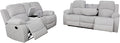 AYCP Microfiber Living Room Furniture Set Reclining Sofa Set Loveseat Furniture Sets in Living Room Sofa Recliners (Sofa+Loveseat, Grey)