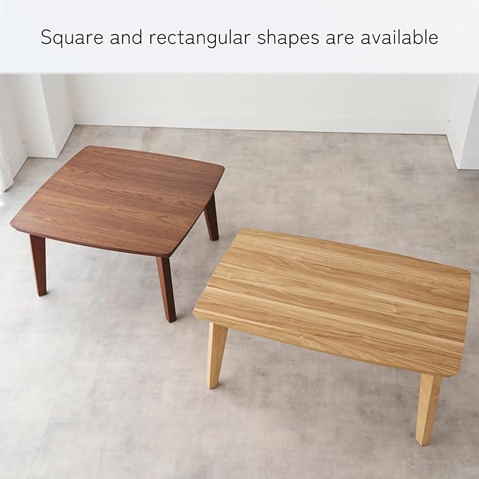 KEN JAPAN US-KLY Kotatsu Heater Table Low-Lying Dining and Work Desk (Square W29.5 xD29.5 xH15.4 Inchies, Brown)