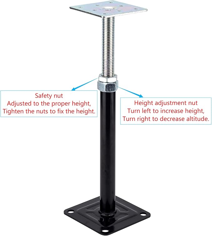 YXGJDP 2-Pack Lift Supports,Adjust Supports,Level Supports,Floor Jacks,Adjustable House Jack for The Floor,Mini Screw Jack- Post 9" to 13"