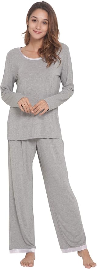GYS Viscose from Bamboo Women's Pajama Sets Super Soft Long Sleeve Sleepwear Comfy Winter Pjs Sets S-4X