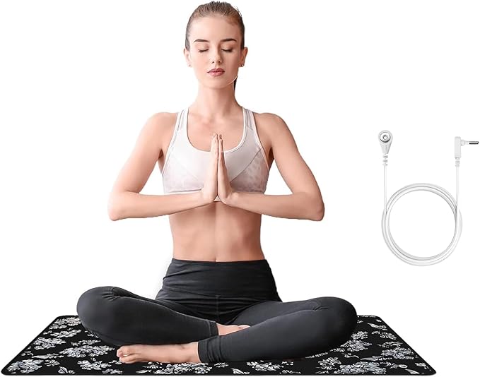 Grounding Mat, 23.6x35.5 inches Grounding Pad for Feet Sleep Energy Wellness. Reconnect to The Earth with 15ft Grounding Cord