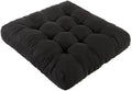 LYLNBYWK Meditation Floor Cushions, Thickened Floor Pillow for Adults, Large Square Pillows Seat Cushion for Tatami Living Room Yoga, Memory Sponge Block Added, 22x22 Inch, Black