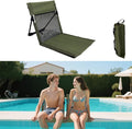 Portable Camping Chair with Mesh Backrest,Lightweight Foldable Beach Chair with Carry Bag for Swimming Poolside Sunbathing Picnic Lawn Road Trips (Green)
