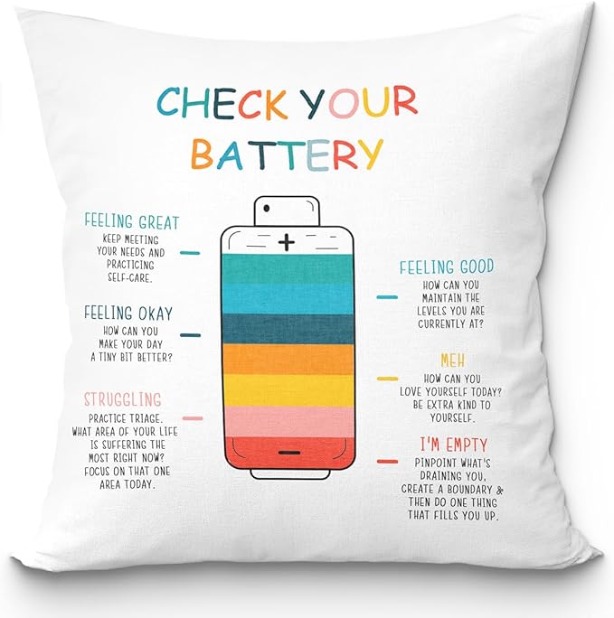 uinwk Mental Health Decorative Pillow Covers, 18x18 - Therapist Office School Counselor Decor
