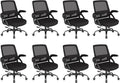 AnyGod Big and Tall Office Chair, Ergonomic Desk Chair Mesh Mid Back with Comfy Lumbar Support Swivel Task Executive Chairs with Wheels, Flip up Arms for Home, Office, Study
