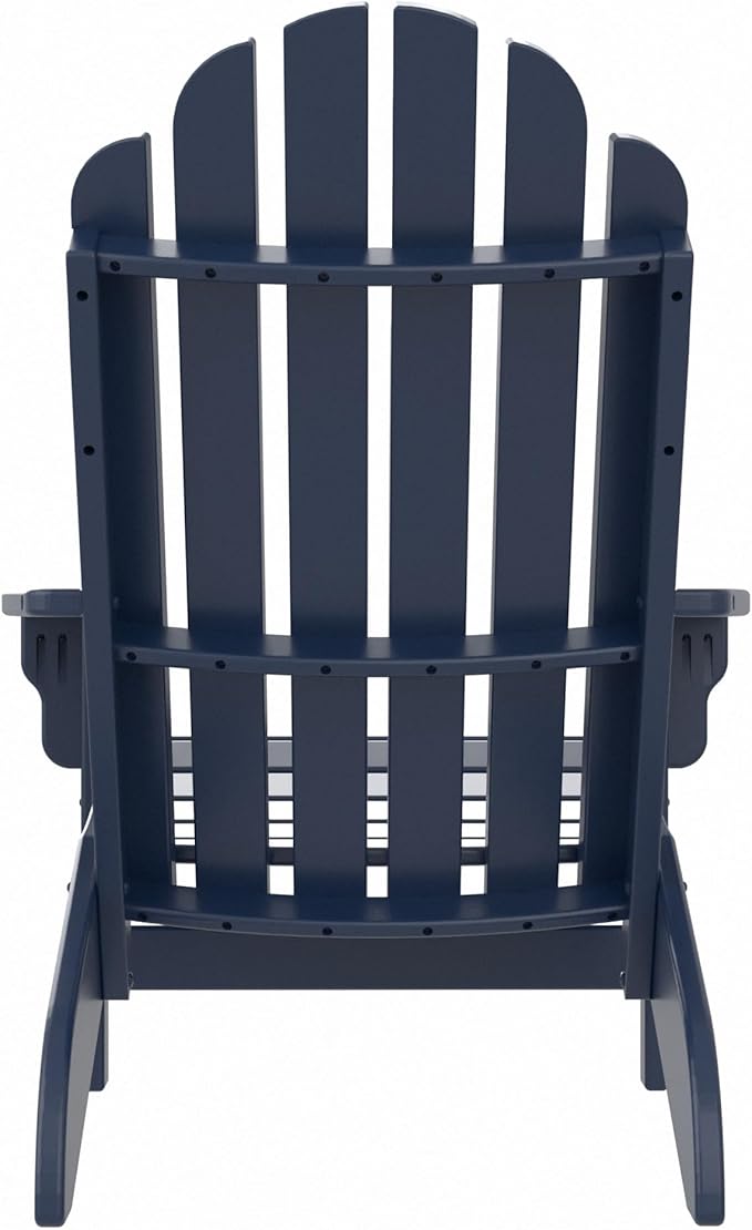 Original Pawleys Island Navy DuraWood Essentials Adirondack Chair – Eco-Friendly Recycled Material, Stainless Steel Hardware, Smooth Fit N Finish, Handcrafted in The Carolinas