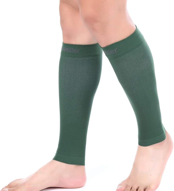 Doc Miller Compression Calf Sleeve for Men & Women – 20-30mmHg Graduated Support for Running, Shin Splints, Calf Strain – Knee High, Small to 6XL Plus Size